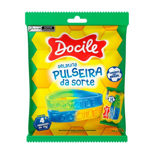 Bala de Gelatina Pulseira da Sorte 60g Docile-1-